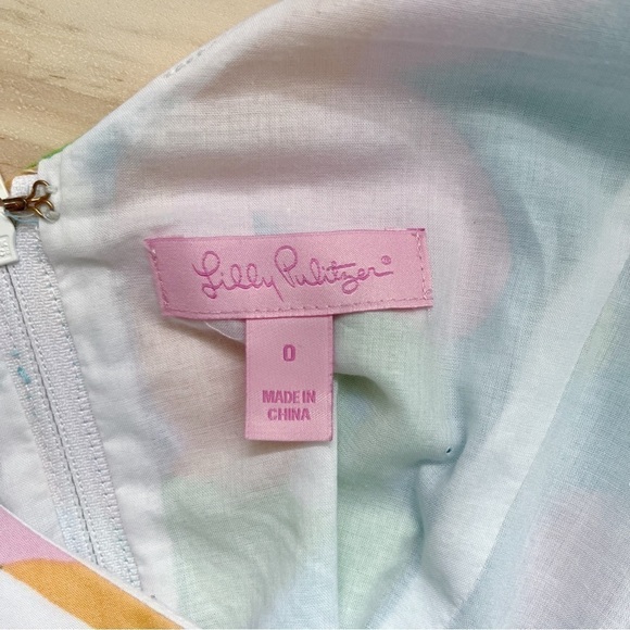 Lilly Pulitzer Lexington‎ Fit & Flare Mini Dress in Shorely Blue Mojo, Size 0 - Picture 4 of 11